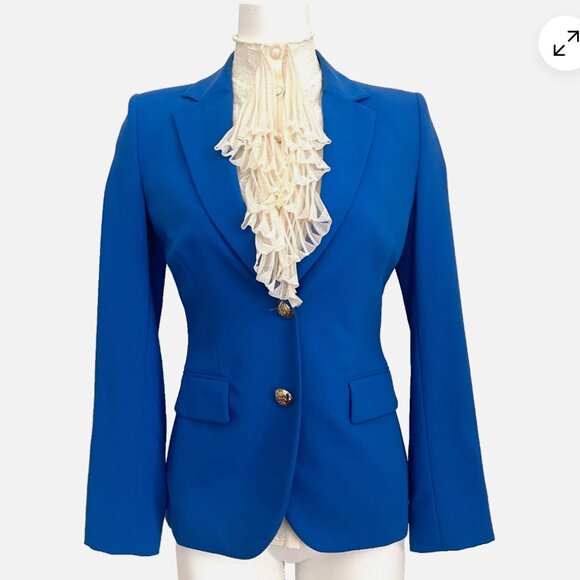 Alexander McQueen Jabot Collar Stretchy lace Sleeveless button up blouse L - Picture 8 of 16